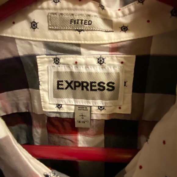 Men’s express fitted button shirt size large - Picture 2 of 3